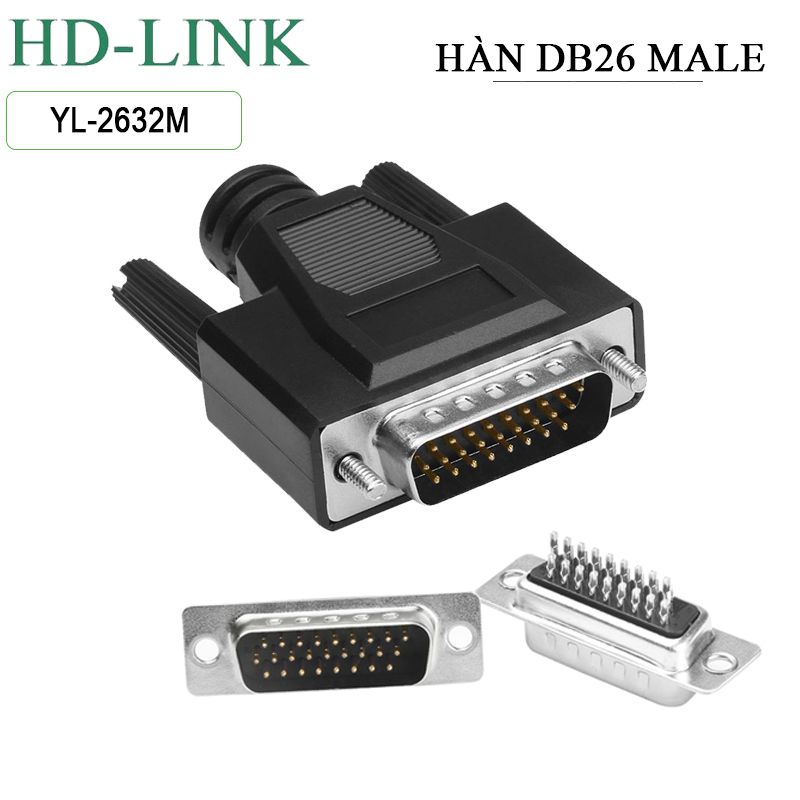 Đầu hàn COM DB26 HD-Link YL-2632M/F vỏ ốp nhựa dẻo - Phụ Kiện Điện Tử Việt Nam
