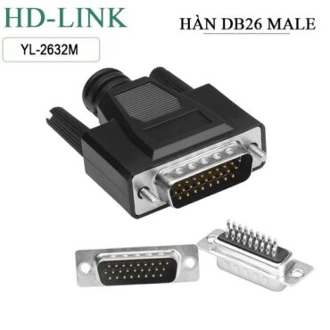 Đầu hàn COM DB26 HD-Link vỏ ốp nhựa dẻo ~ Kiểu dáng: DB26 đực / Male - YL-2632M
