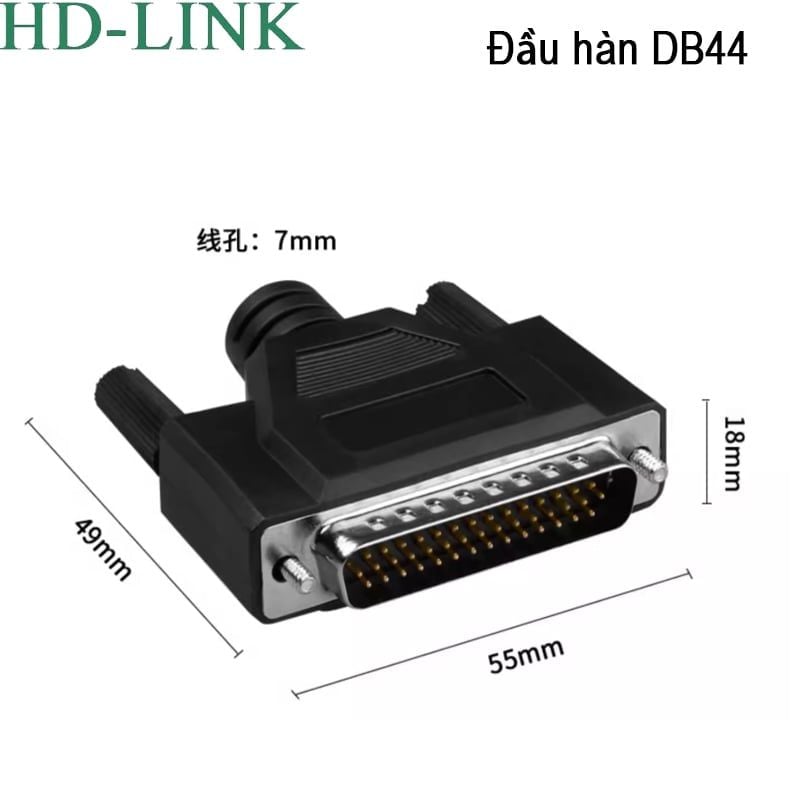 Đầu hàn COM DB44 HD-Link YL-4432M/F vỏ ốp nhựa dẻo - Phụ Kiện Điện Tử Việt Nam