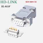 Đầu hàn COM DB9 RS232 chân đồng vỏ ốp nhựa cứng HD-LINK YL-913F/M - YL-913F - Cái