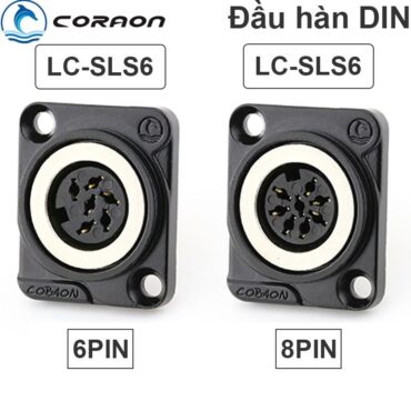 Đầu hàn cổng DIN 6 và DIN 8 pin female gắn vào ổ cắm Coraon LC-SLS6 LC-SLS8 - Phụ Kiện Điện Tử Việt Nam