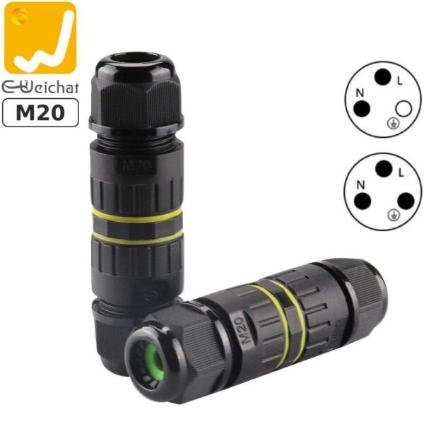 Đầu cút nối dây điện chống nước IP68 thẳng 2 3 4 5 lõi chính hãng E-Weichat EW-M20