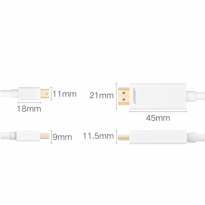 day chuyen mini displayport sang hdmi ugreen chinh hang