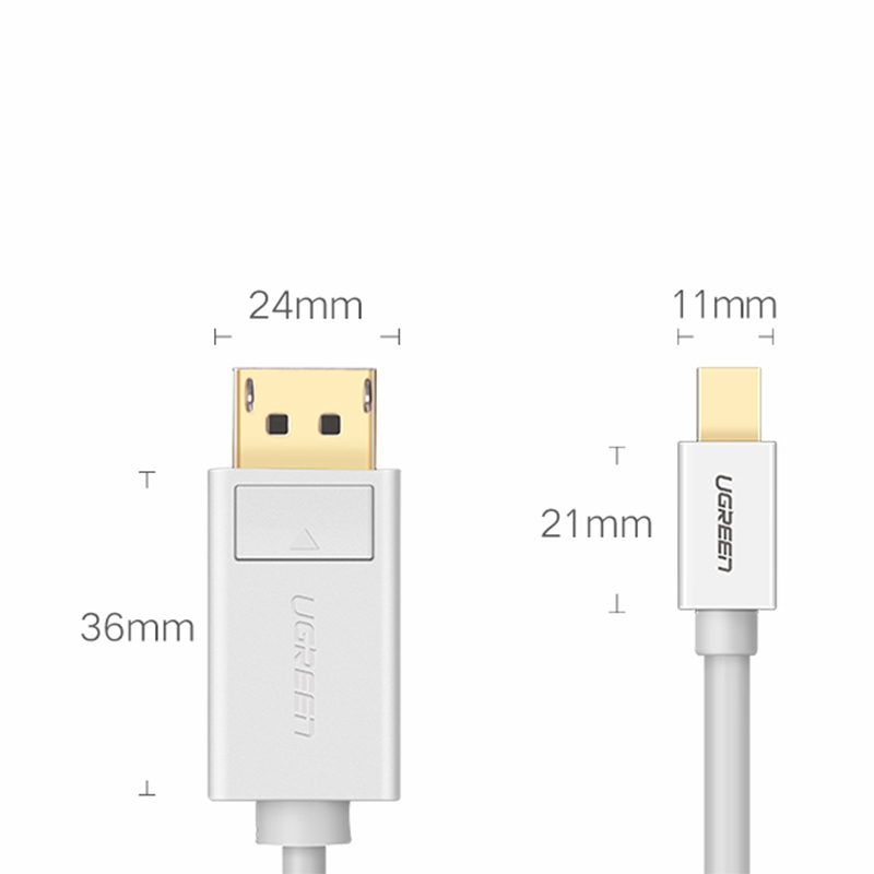 Dây cáp Mini Displayport to Displayport 1.5M 2M 3M Ugreen hỗ trợ 4K60Hz (màu đen) - Phụ Kiện Điện Tử Việt Nam day chuyen thunderbolt sang display port ugreen