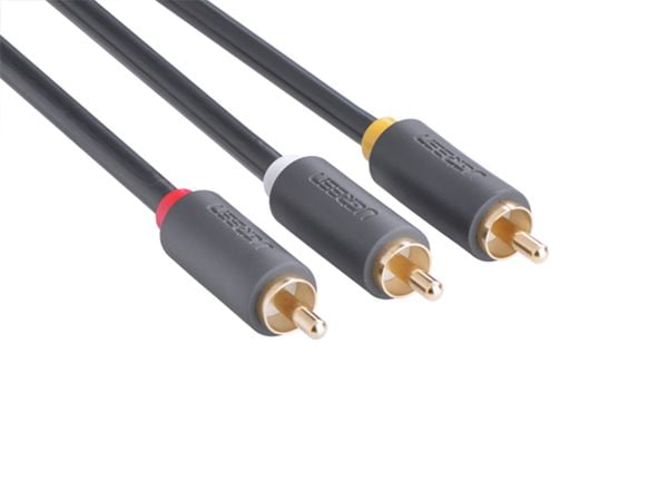 Cáp AV RCA 3 ra 3 AV RCA Ugreen mạ vàng 24K 1.5M 2M 3M 5M - Phụ Kiện Điện Tử Việt Nam Cap loa av 3 đầu hoa sen rca ugreen
