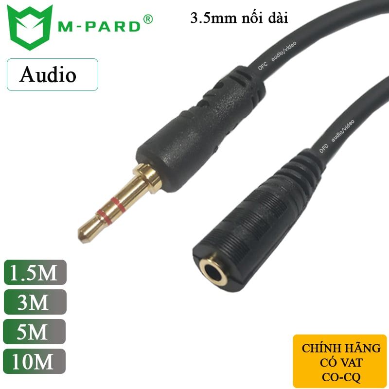 Dây cáp loa 3.5mm nối dài chính hãng M-PARD - Phụ Kiện Điện Tử Việt Nam Dây cáp 3.5mm nối dài từ 1,5m đến 10m chính hãng M-PARD