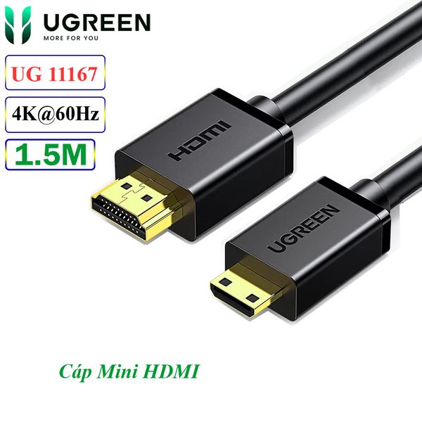 Cáp Mini HDMI To HDMI Ugreen 1M | 2M | 3M, Cáp HDMI phụ kiện điện tử - Phụ Kiện Điện Tử Việt Nam Cáp Mini HDMI To HDMI Ugreen 1M | 2M | 3M, Cáp HDMI phụ kiện điện tử - Phụ Kiện Điện Tử Việt Nam