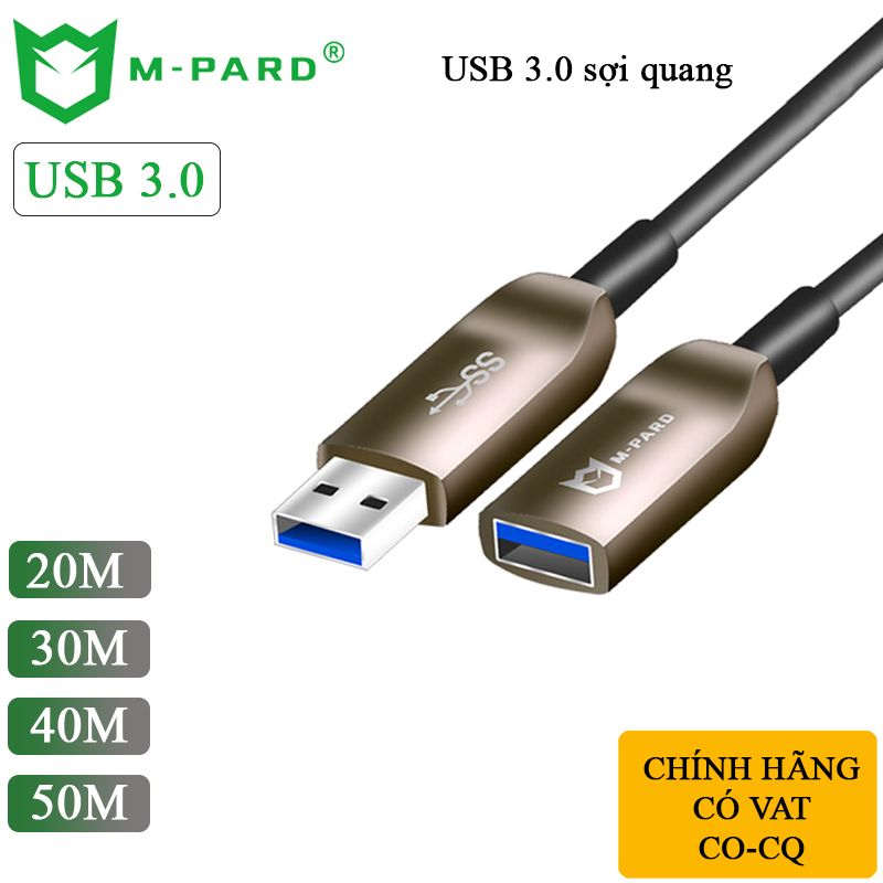 Dây cáp nối dài USB 3.0 sợi quang 20 đến 50M chính hãng M-PARD - Phụ Kiện Điện Tử Việt Nam Dây cáp USB 3.0 sợi quang dài 20 đến 50M chính hãng M-PARD