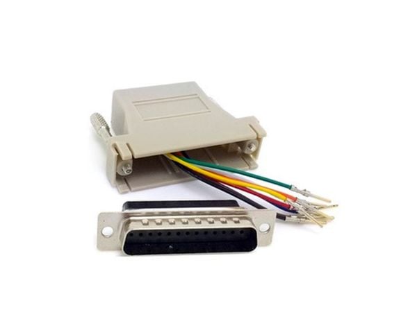 Đầu bấm chuyển đổi RJ45 female sang DB25 male - Phụ Kiện Điện Tử Việt Nam