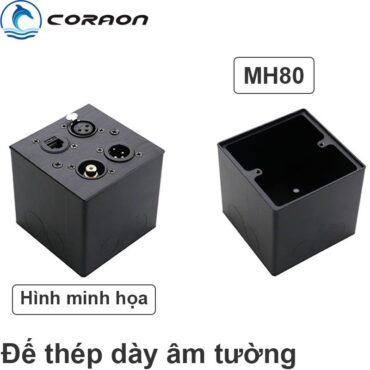 Đế vuông thép dày âm tường chịu lực lắp âm tường âm sàn - Hộp thép Đế âm Đế nổi vuông Coraon MH80 - Phụ Kiện Điện Tử Việt Nam