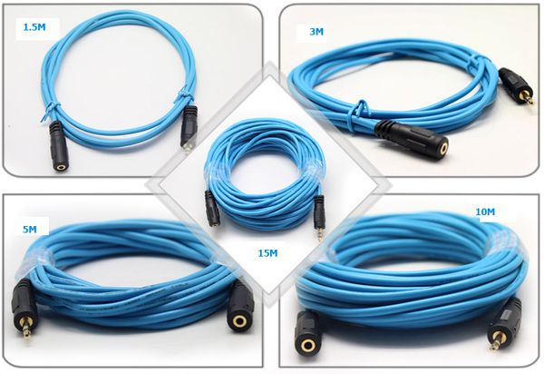 Dây âm thanh AUX 3.5mm sang 3.5mm cái nối dài Dtech 1.5M 3M 5M 10M 15M - Phụ Kiện Điện Tử Việt Nam Cáp loa AUX 3.5mm nối dài Dtech