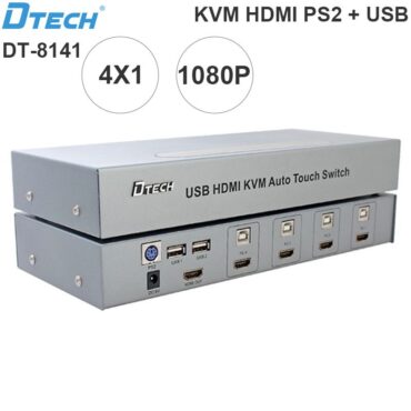 KVM Switch HDMI 4 ra 1 hỗ trợ fullHD, 3D Dtech DT-8141 - Phụ Kiện Điện Tử Việt Nam