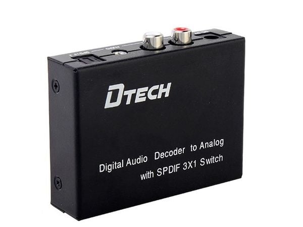 Bộ chuyển đổi quang sang RCA Audio optical switch 3x1 Dtech DT-6526 - Phụ Kiện Điện Tử Việt Nam