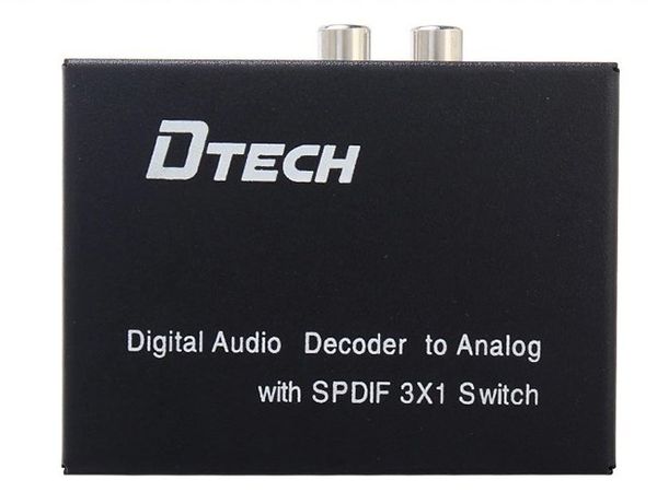 Bộ chuyển đổi quang sang RCA Audio optical switch 3x1 Dtech DT-6526 - Phụ Kiện Điện Tử Việt Nam