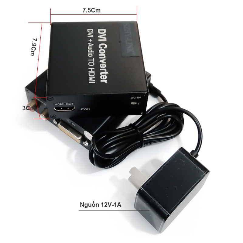 Bộ thiết bị chuyển đổi DVI Audio sang HDMI converter - Phụ Kiện Điện Tử Việt Nam DVI AUDIO SANG HDMI