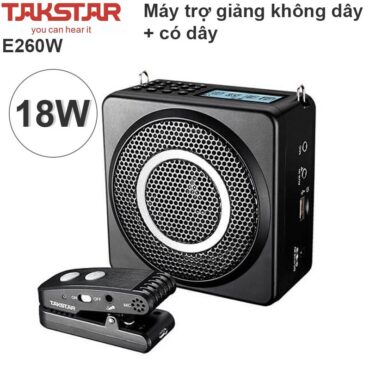 Máy trợ giảng - Micro giảng dạy không dây + có dây có LCD Ghi âm 18W Takstar E260W - Phụ Kiện Điện Tử Việt Nam