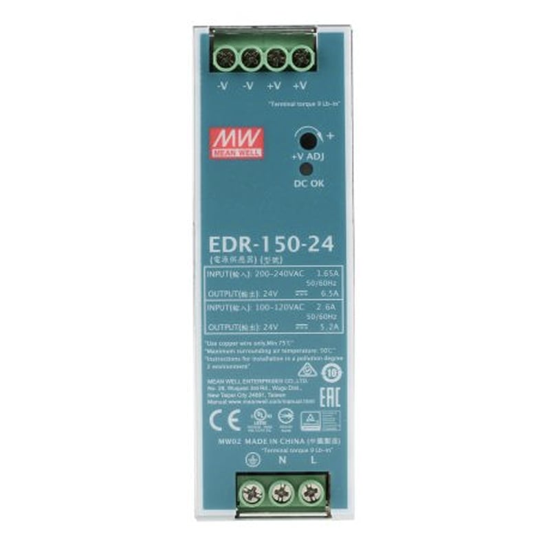 Nguồn DIN RAIL nguồn công nghiệp 24V-6.5A 150W Meanwell EDR-150-24 - Phụ Kiện Điện Tử Việt Nam nguon edr-150-24