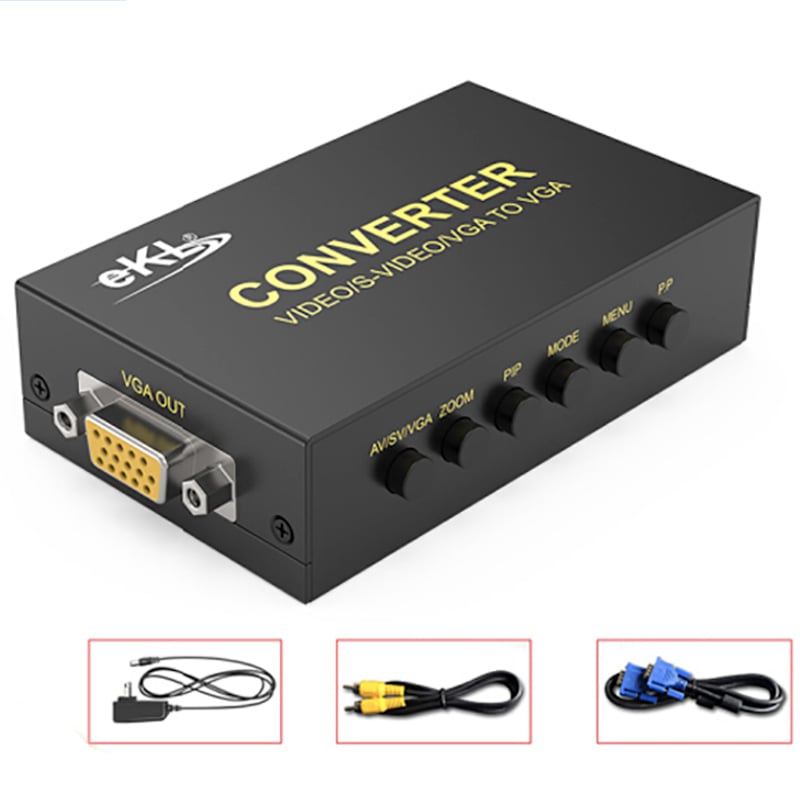 Bộ chuyển đổi AV S-video sang VGA 1080P EKL-1802 - Phụ Kiện Điện Tử Việt Nam ekl-1082