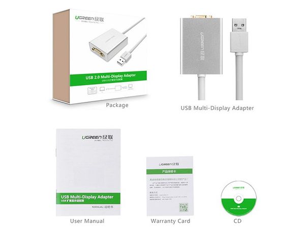 USB 2.0 to VGA Ugreen 40244 hỗ trợ HD1080P - Phụ Kiện Điện Tử Việt Nam