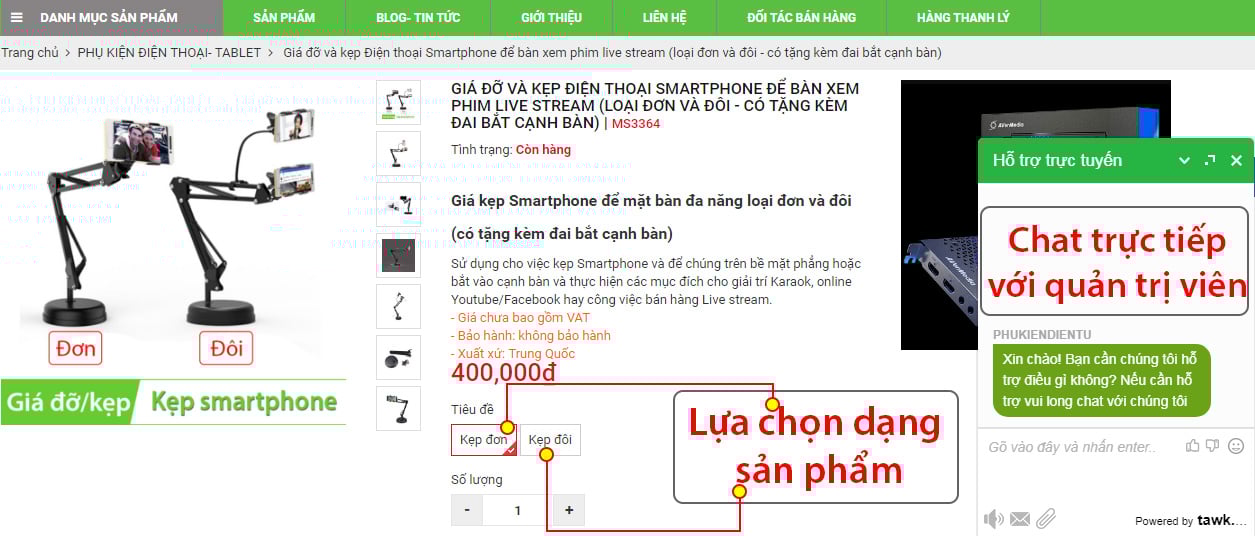 Giá đỡ và kẹp Điện thoại Smartphone để bàn xem phim live stream loại đơn và đôi - Phụ Kiện Điện Tử Việt Nam Giá đỡ và kẹp Điện thoại Smartphone để bàn xem phim live stream loại đơn và đôi - Phụ Kiện Điện Tử Việt Nam