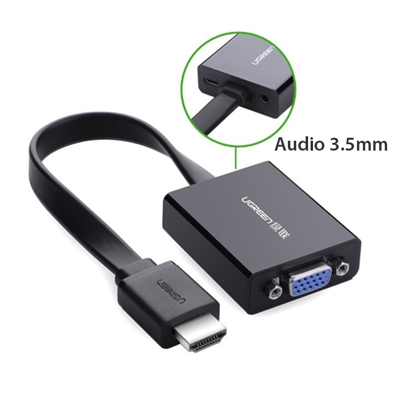HDMI ra VGA Audio UGREEN 40248 hỗ trợ nguồn - Phụ Kiện Điện Tử Việt Nam hdmi ra vga ugreen 40248