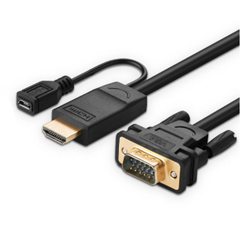 HDMI sang VGA 1080P 1.5M 2M 3M Ugreen hỗ trợ nguồn - Dây cáp HD sang VGA - Phụ Kiện Điện Tử Việt Nam cap chuyen hdmi ra vga ugreen dài 1,5 mét - 3 mét