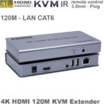 Bộ chuyển đổi HDMI sang cáp mạng LAN có cổng USB kéo dài 60m- HDMI 60M KVM Extender - 4K 120M HDMI KVM Extender