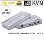 Bộ chuyển đổi HDMI sang cáp mạng LAN có cổng USB kéo dài 60m- HDMI 60M KVM Extender - 200m HDMI KVM IP Extender