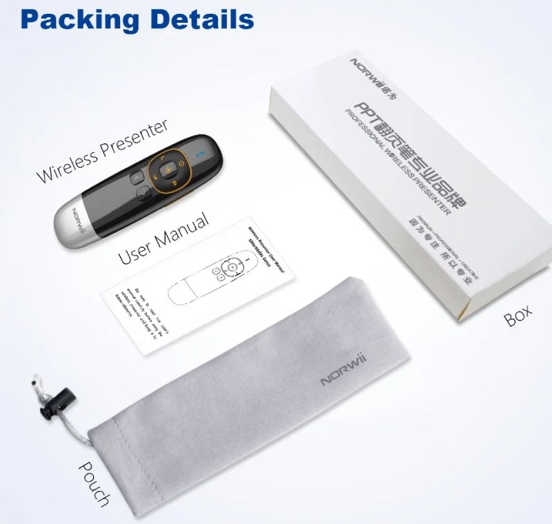 Bút trình chiếu kỹ thuật số kiêm chuột bay laser màu xanh Norwii N86S - Phụ Kiện Điện Tử Việt Nam