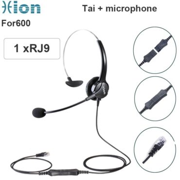 Tai nghe tổng đài Hion For600 cho tổng đài viên,CSKH Call Center, telesale chân RJ9 cho điện thoại để bàn - Phụ Kiện Điện Tử Việt Nam Tai nghe micro tổng đài viên cho điện thoại bàn - cắm cổng RJ9