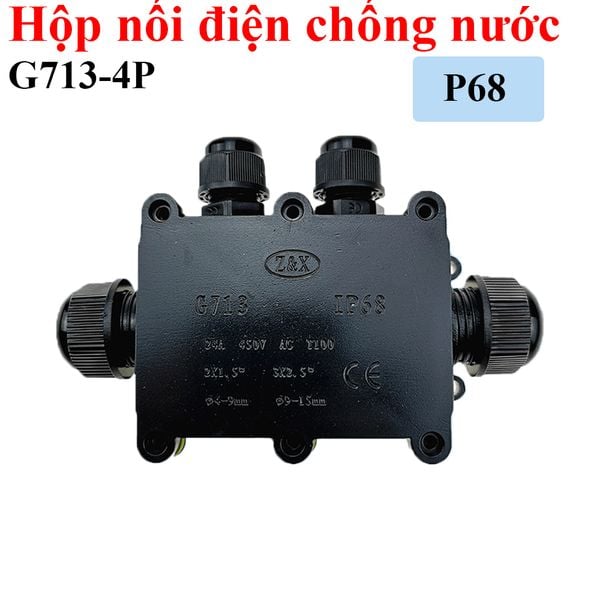 Hộp nối điện ngoài trời chia 2 3 lõi chống nước IP68 dùng cho dây 5-12mm ZX M686-3 G713 - Phụ Kiện Điện Tử Việt Nam