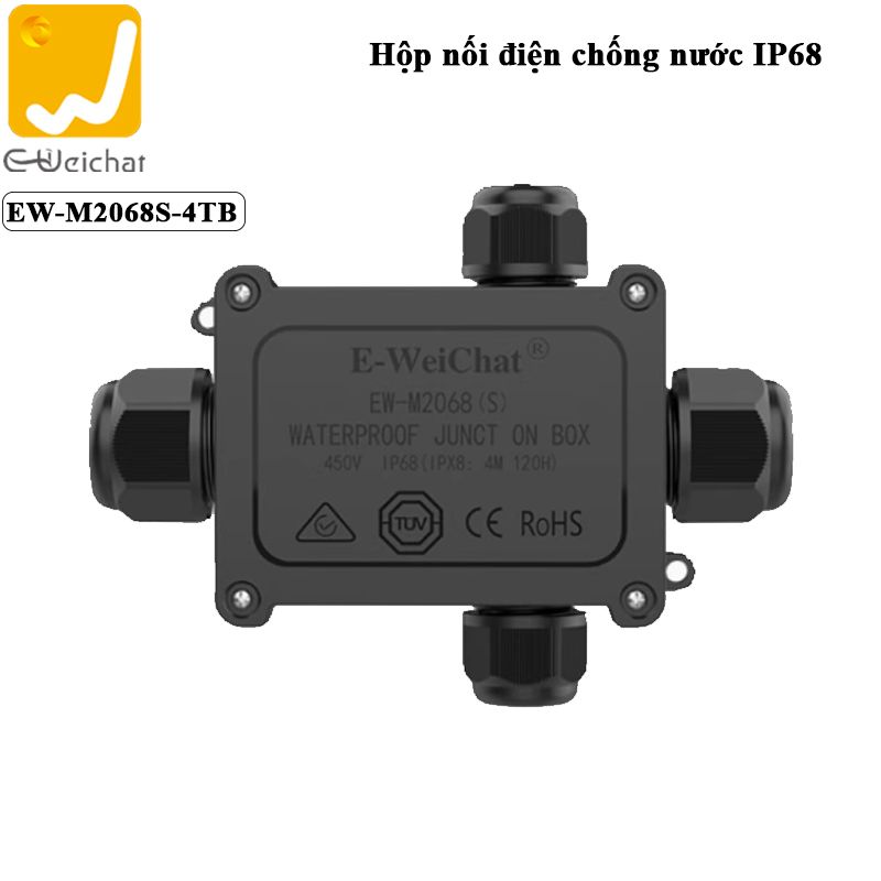 Hộp nối điện chống nước 2 ngả chuẩn IP68 chính hãng E-Weichat EW-M2068S-2T - Phụ Kiện Điện Tử Việt Nam