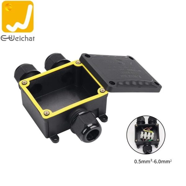 Hộp nối chia điện chống nước 3 ngả chuẩn IP68 hãng E-Weichat EW-M2068L-Y