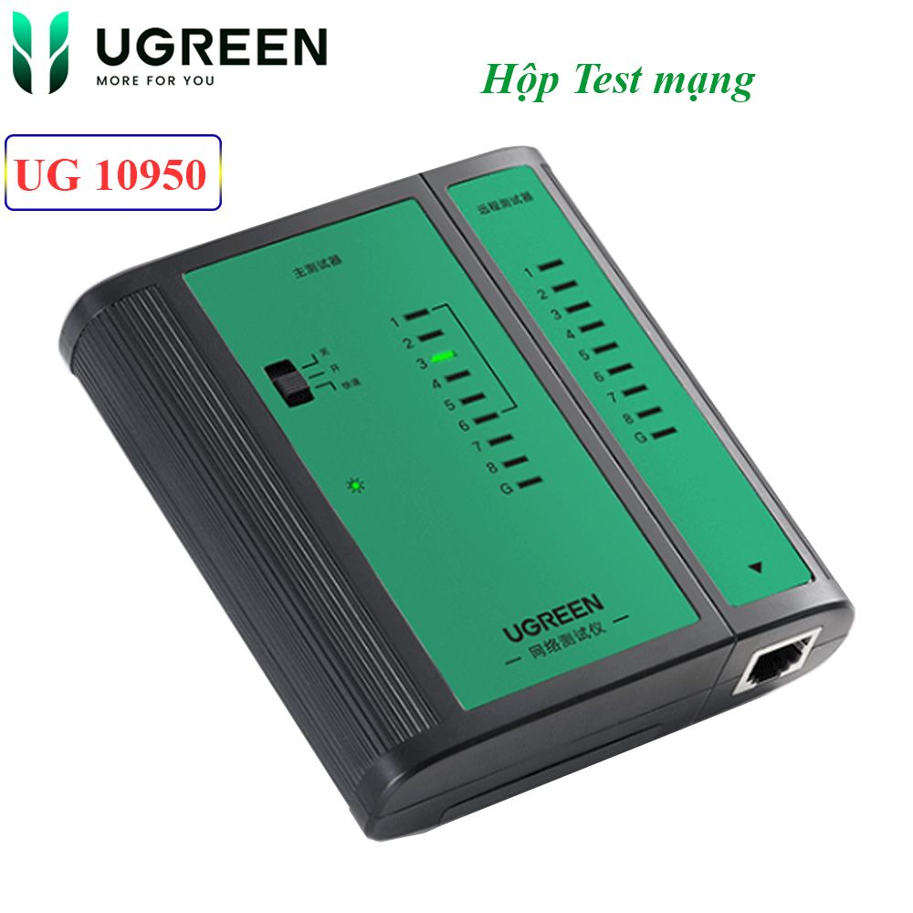 Hộp test cáp mạng chính hãng Ugreen 10950 NW167 hỗ trợ RJ45/RJ12/RJ11 - Phụ Kiện Điện Tử Việt Nam Hộp test cáp mạng chính hãng Ugreen 10950 NW167 hỗ trợ RJ45/RJ12/RJ11 - Phụ Kiện Điện Tử Việt Nam