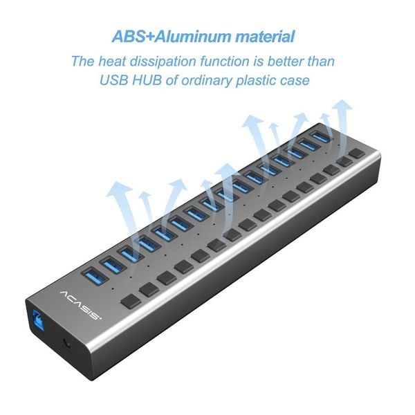 Bộ chia USB 3.0 16 cổng có cấp nguồn ngoài ACASIS HS-716M - Phụ Kiện Điện Tử Việt Nam