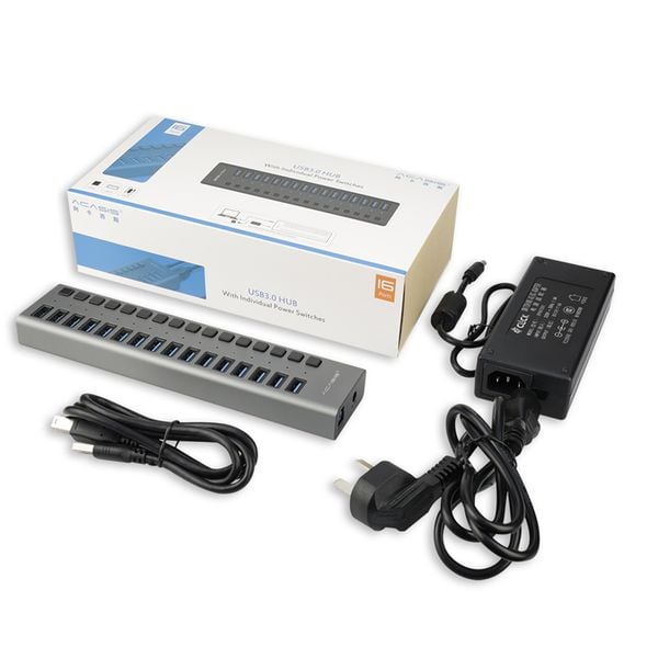 Bộ chia USB 3.0 16 cổng có cấp nguồn ngoài ACASIS HS-716M - Phụ Kiện Điện Tử Việt Nam