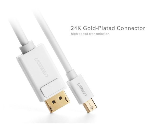 Cáp Mini Displayport to Displayport 1.5M 2M 3M Ugreen hỗ trợ 4K60Hz (màu trắng) - Phụ Kiện Điện Tử Việt Nam Cáp Mini Displayport to Displayport 1.5M 2M 3M Ugreen hỗ trợ 4K60Hz (màu trắng) - Phụ Kiện Điện Tử Việt Nam