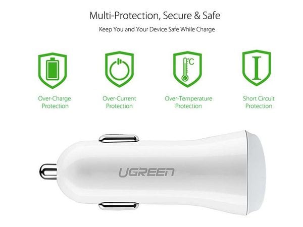 Sạc trên ô tô 2 cổng USB công suất 17W Ugreen 20392 20393 - Phụ Kiện Điện Tử Việt Nam Sạc trên ô tô 2 cổng USB công suất 17W Ugreen 20392 20393 - Phụ Kiện Điện Tử Việt Nam