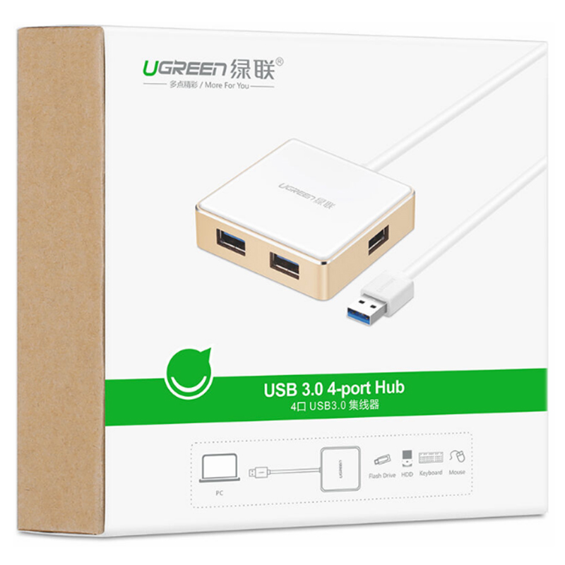 hub usb 3.0 4 cong chinh hang ugreen