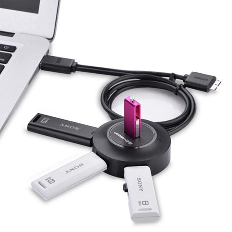 hub chia usb 4 cong co ho tro nguon ngoai chinh hang ugreen
