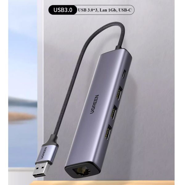 Bộ chia USB 3.0 ra 3 cổng USB 3.0 + Lan 1G + Type-c Ugreen 60554 CM475 - Phụ Kiện Điện Tử Việt Nam