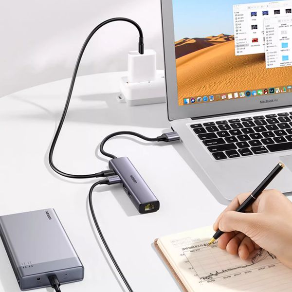 Bộ chia USB 3.0 ra 3 cổng USB 3.0 + Lan 1G + Type-c Ugreen 60554 CM475 - Phụ Kiện Điện Tử Việt Nam