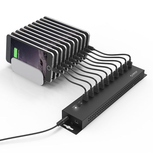 Bộ chia USB 2.0 công nghiệp 20 cổng vỏ kim loại cấp nguồn ngoài Orico IH20P - Phụ Kiện Điện Tử Việt Nam bo chia usb 2.0 cong nghiep 10 cong orico