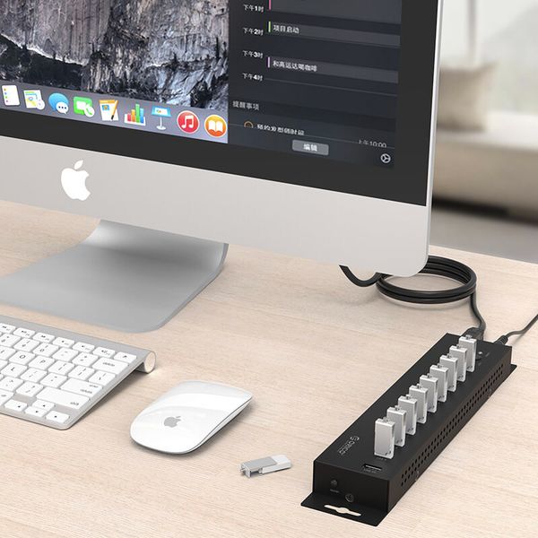 Bộ chia USB 2.0 công nghiệp 20 cổng vỏ kim loại cấp nguồn ngoài Orico IH20P - Phụ Kiện Điện Tử Việt Nam bo chia usb 2.0 cong nghiep 10 cong orico