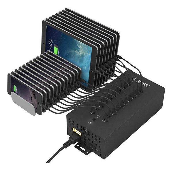 Bộ chia USB 2.0 công nghiệp 20 cổng vỏ kim loại cấp nguồn trực tiếp Orico IH20P - Phụ Kiện Điện Tử Việt Nam usb hub 20 cong