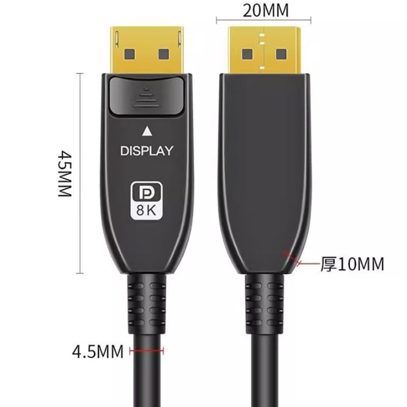 Dây cáp Displayport 1.4 sợi quang giá rẻ chuẩn 8K dài 10M đến 100M