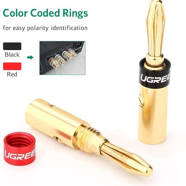 Rắc Audio bắp chuối Ugreen 30513 (bộ 4 chiếc) - Phụ Kiện Điện Tử Việt Nam Jack bắp chuối Ugreen 30513