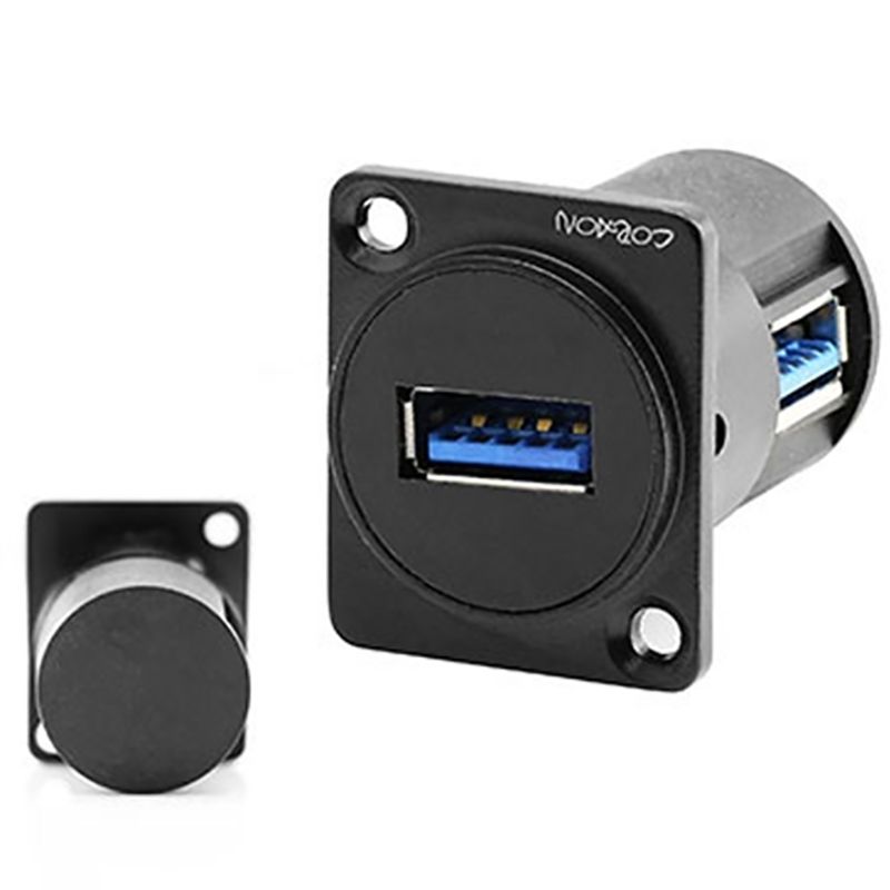 Đầu cắm USB 3.0 female kèm mặt bắt vít âm tường âm sàn LC-USB-BL (cắm ngang) - Phụ Kiện Điện Tử Việt Nam
