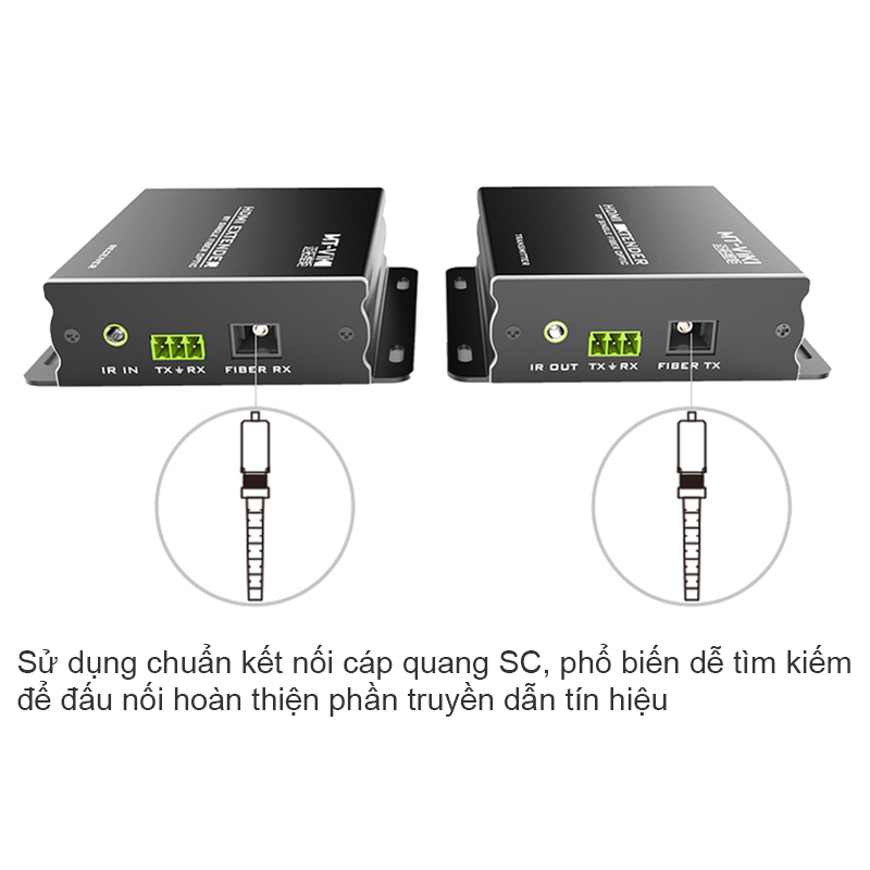 Bộ khuếch đại HDMI qua cáp quang 20Km HDMI extender qua cáp quang 20Km MT-VIKI MT-ED020 - Phụ Kiện Điện Tử Việt Nam bo keo dai hdmi qua cap quang 20km mt-viki mt-ed020