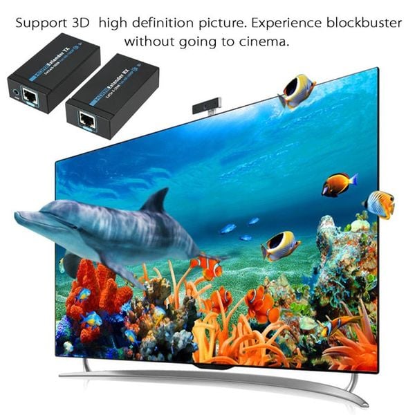 Bộ khuếch đại tín hiệu HDMI 50m. Nối dài cáp HDMI qua đường dây mạng, hỗ trợ full HD1080p - Phụ Kiện Điện Tử Việt Nam Bộ khuếch đại tín hiệu HDMI 50m. Nối dài cáp HDMI qua đường dây mạng, hỗ trợ full HD1080p - Phụ Kiện Điện Tử Việt Nam